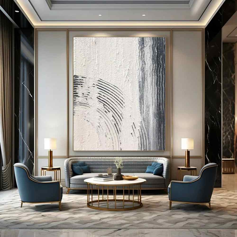Garden_Black_Gray_White_Textured_Wall_Art_KCN12 wall art